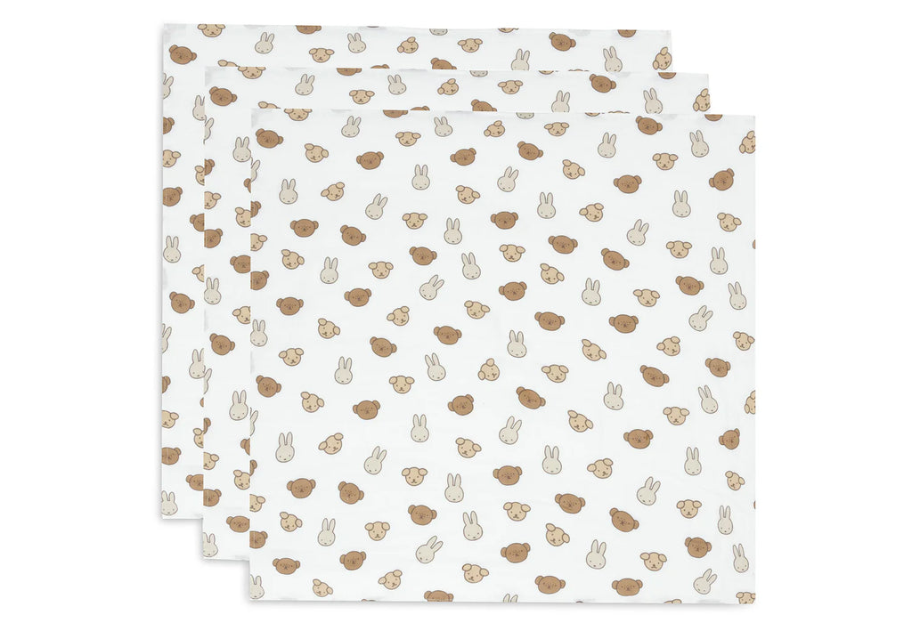 Lange Gaze de Coton - Miffy and Friends 3 unités